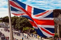 Union Jack Flying over Jubilee Pageant 02.06.22