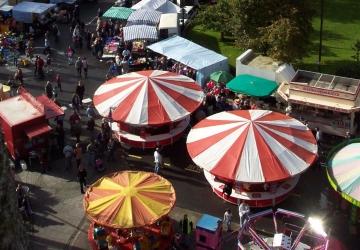 Aerial view of Goose Fair