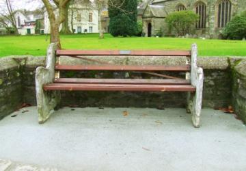 Bench by Tavistock Parish Church